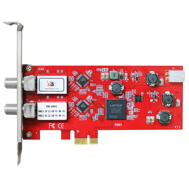 Tarjeta Sintonizadora de TV Satelital Dual PCIe - TBS6902 DVB-S2