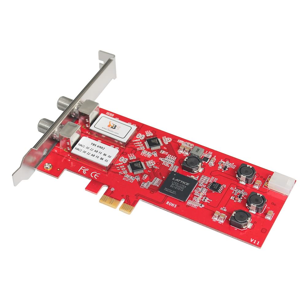 Tarjeta Sintonizadora de TV Satelital Dual PCIe - TBS6902 DVB-S2