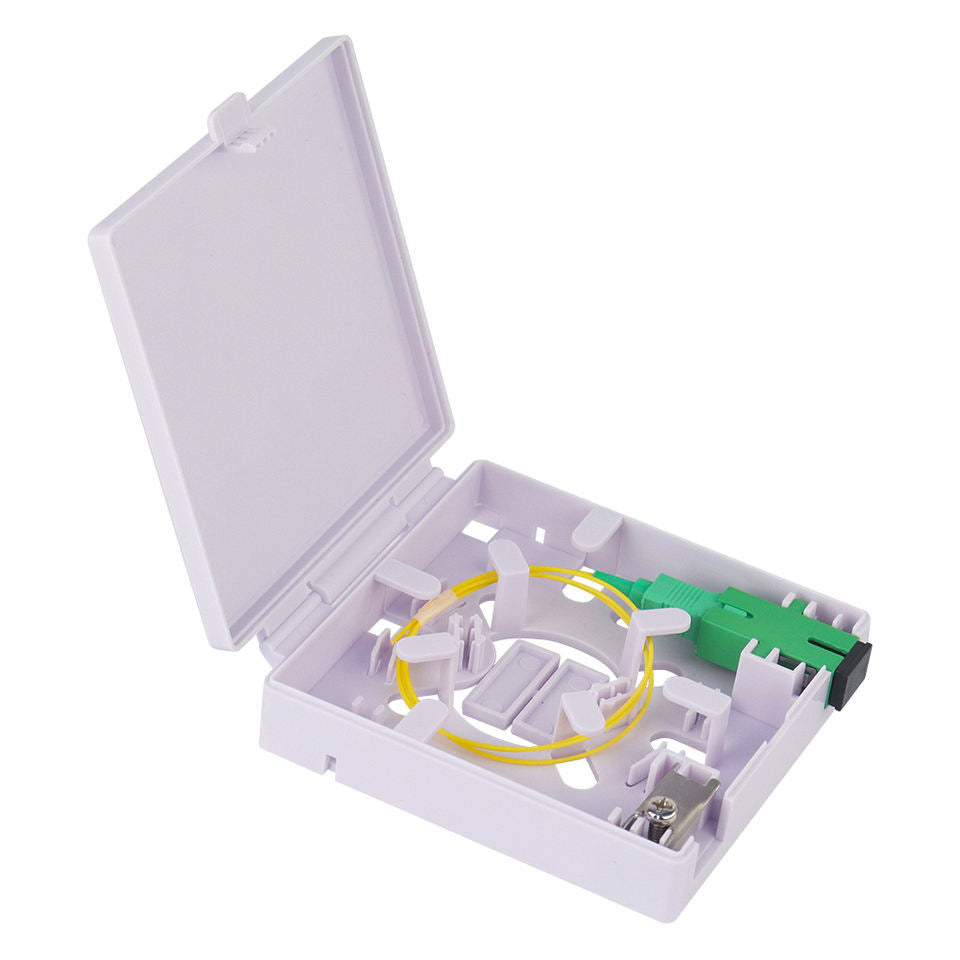 Roseta Óptica FTTH de Pared - 1 Puerto SC/APC (Tipo 86)