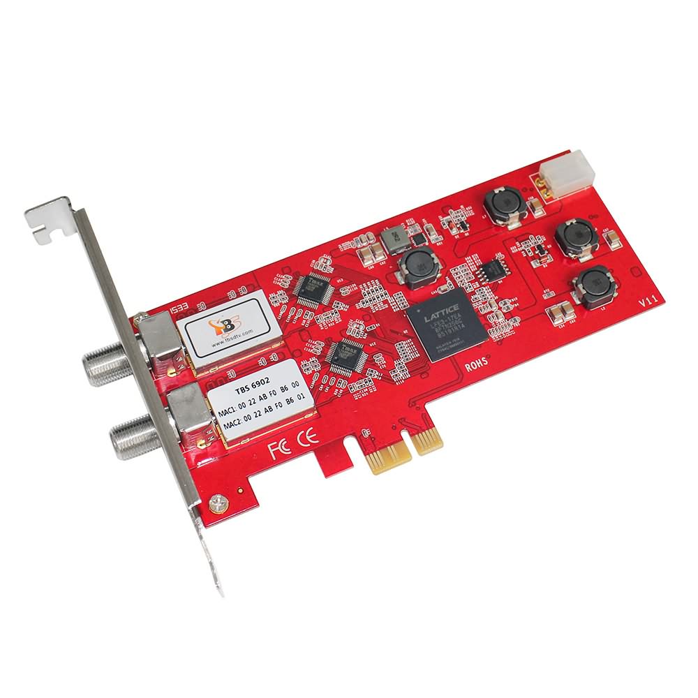 Tarjeta Sintonizadora de TV Satelital Dual PCIe - TBS6902 DVB-S2