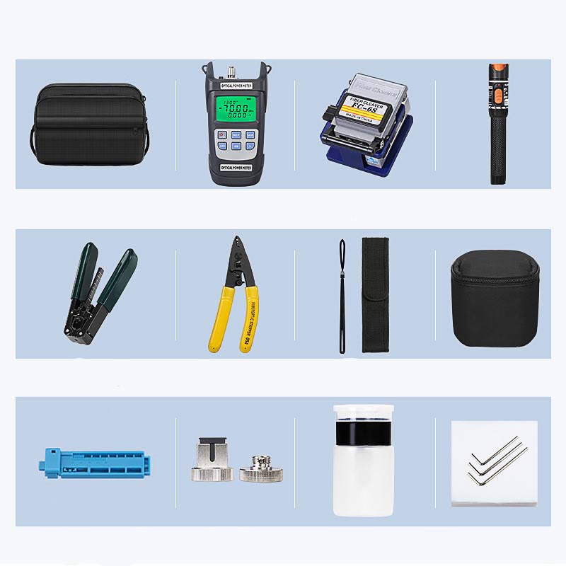 Kit de Herramientas de Fibra Óptica FTTH con OPM y VFL (10 KM)